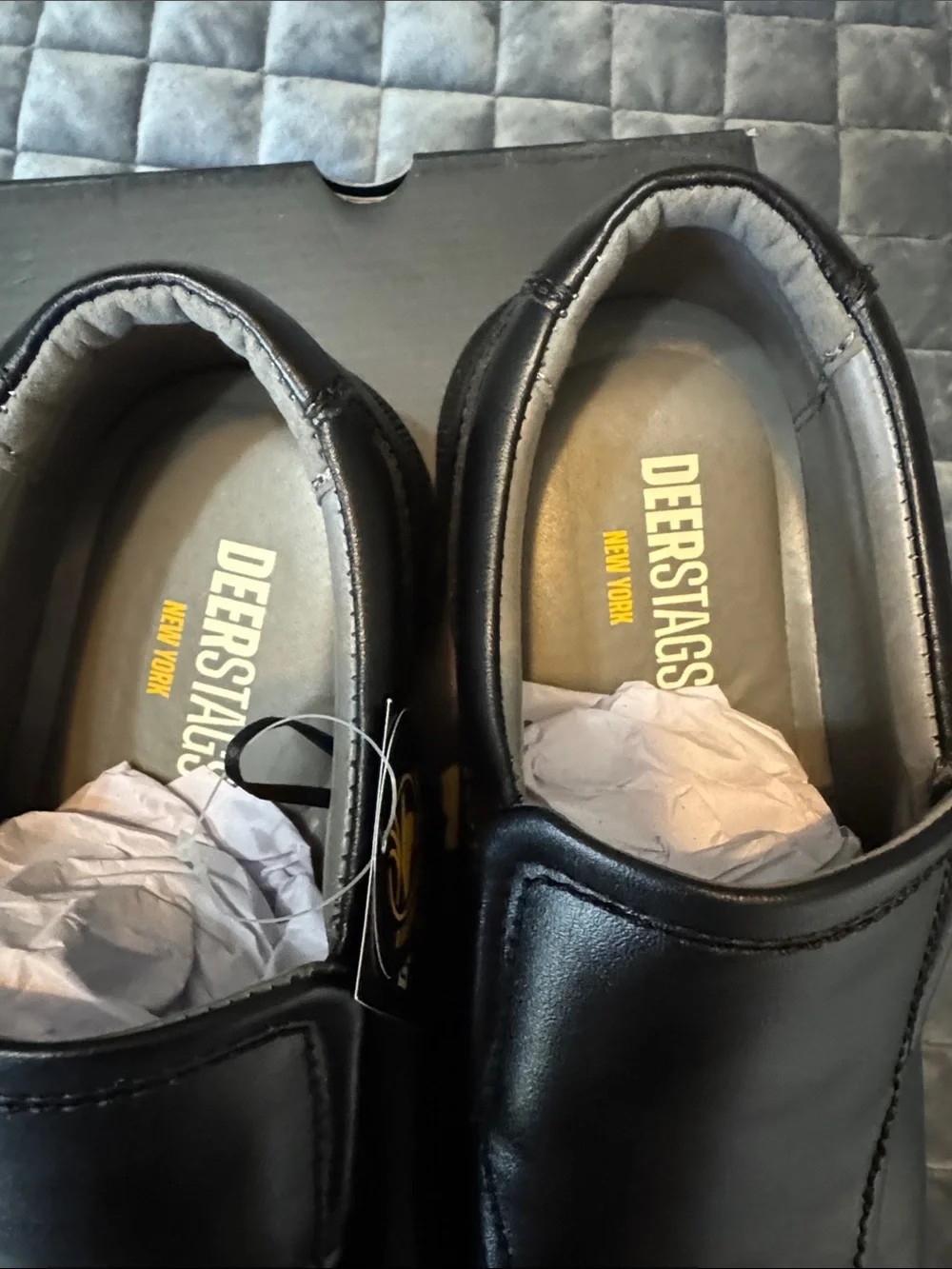 Deerstags Men's Black Slip-On Dress Loafers